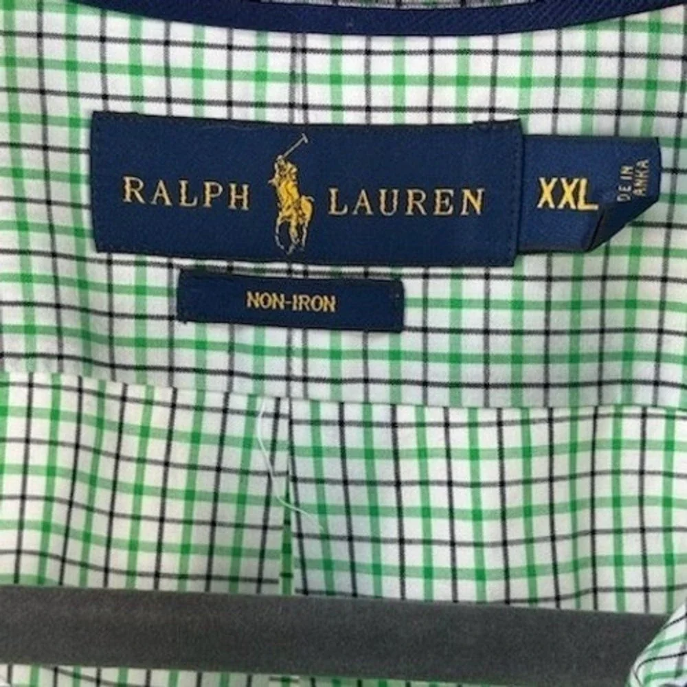 Ralph Lauren Polo Valhalla Golf Men's Size XXL‎ Green Performance Shirt No Iron